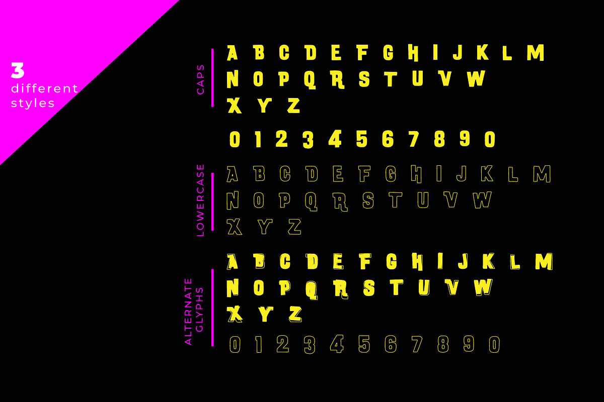 KICKFLIP handmade punk rock font preview 3