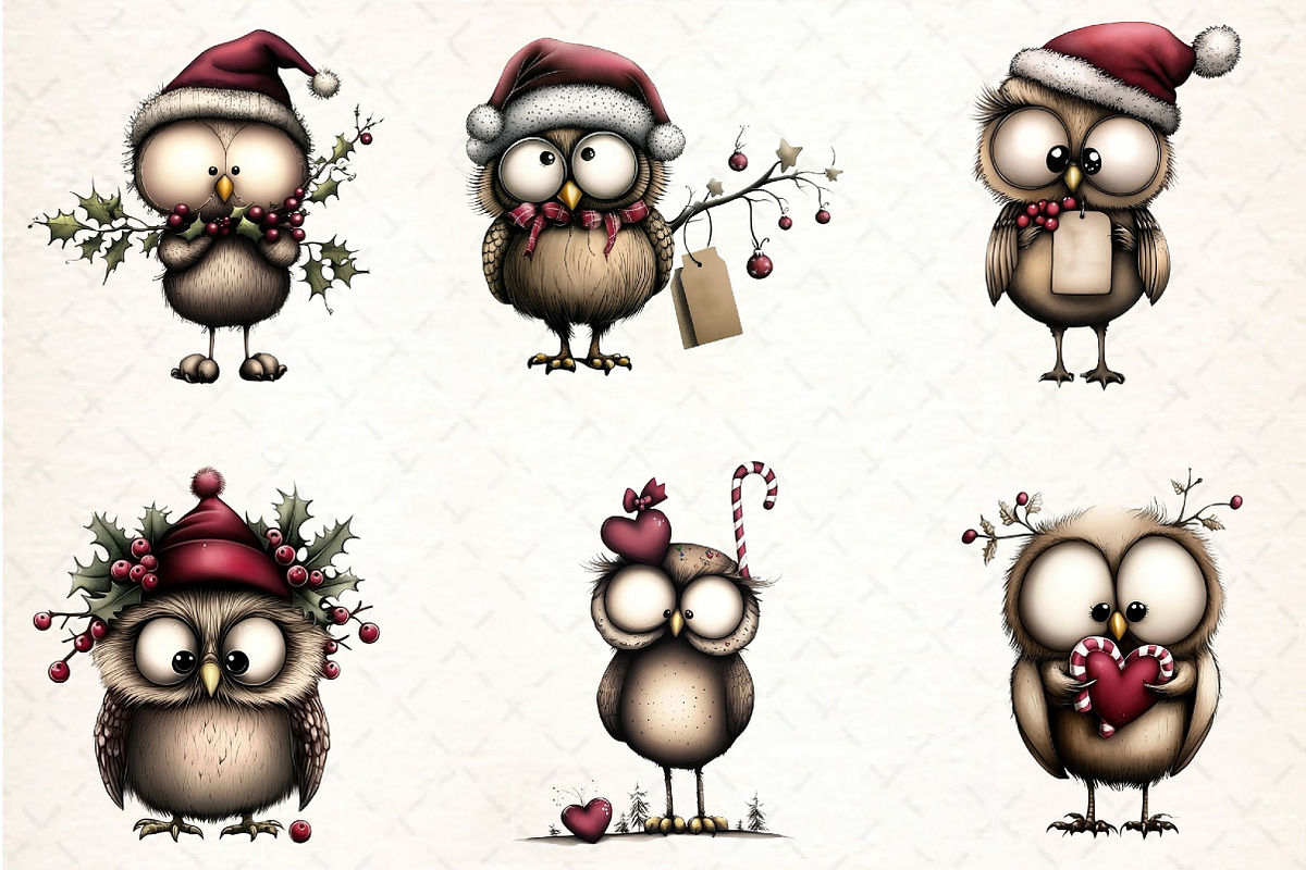 Whimsical Owl Clipart, an Illustration by DreamCafeArt (Photo 6 of 7)