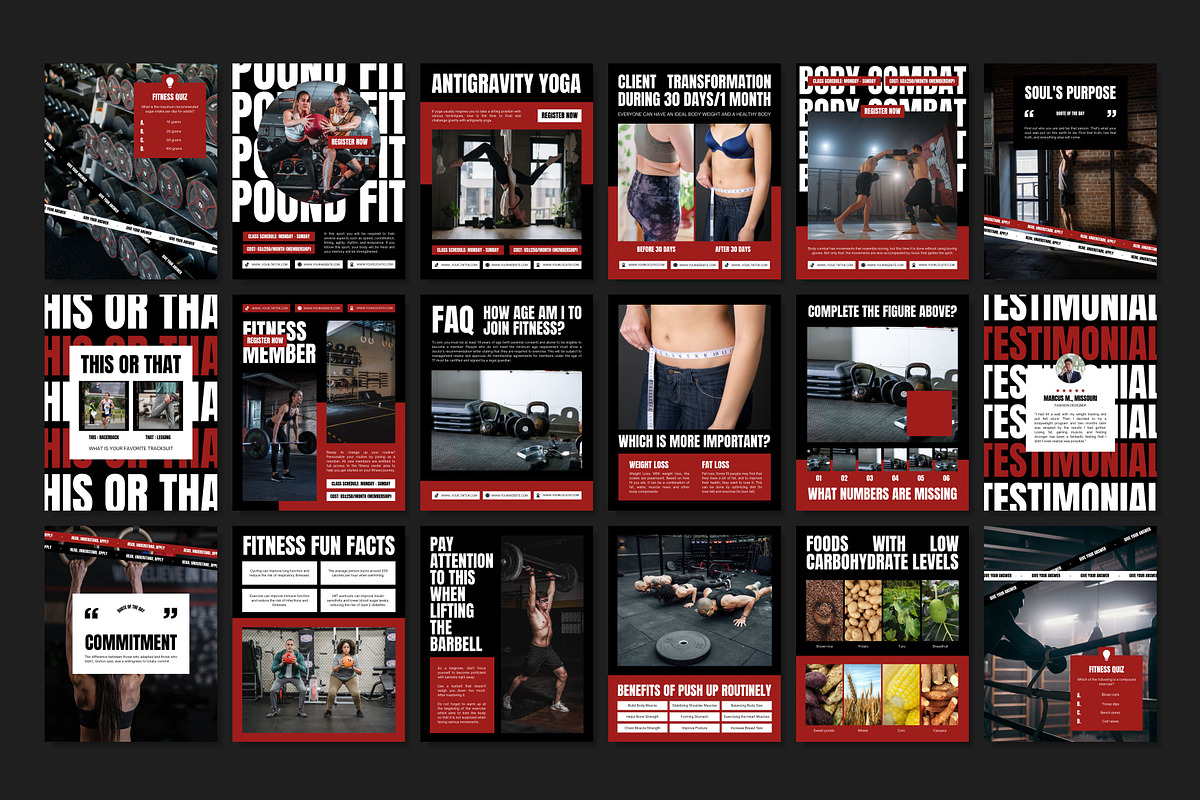Fitness Red Template, a Social Media Template by Kalubuak (Photo 5 of 10)