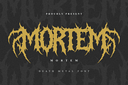 Mortem - Death Metal Font, a Symbol Font by Masyafi Studio (Thumbnail 1 of 9)