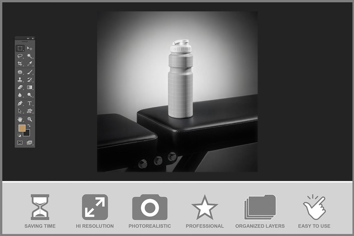 Gym Water Bottle Mockup, a Product Mockup by Bruno's Shop (Photo 2 of 3)