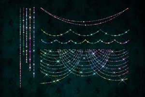 Unicorn Bokeh String Lights Clipart