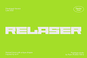 RELASER Display Font, a Font by Ryan Rivaldo Vierra (Thumbnail 1 of 8)