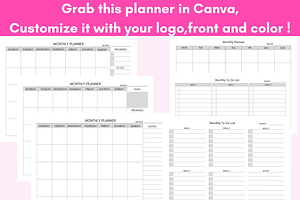 Monthly Planner,Planner Template