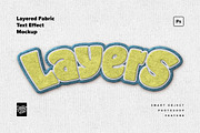 Layered Fabric Text Effect Mockup, a Layer Style Add-On by veila.me (Thumbnail 1 of 6)