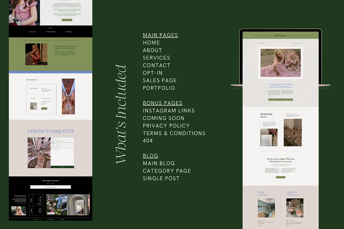 Showit Website Template | Coquette, a Websites & App Template by Ladyfang Creative (Photo 5 of 7)