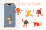 Pumpkin Season Pattern + Characters, a Pattern Graphic by iliveinoctober (Thumbnail 4 of 11)