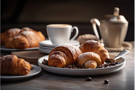 plate of freshly baked pastries and, a Food & Drink Photo by Sergey Kotenev