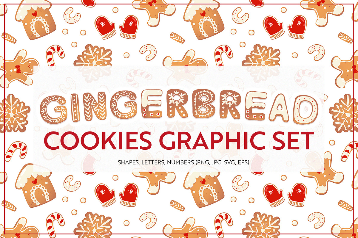 Gingerbread | Christmas Cookies Set, an Object Graphic by Kandella's Art (Photo 1 of 9)