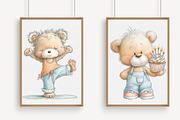 Funny Teddy Bear Clipart, an Illustration by Libby Wishes (Thumbnail 4 of 7)