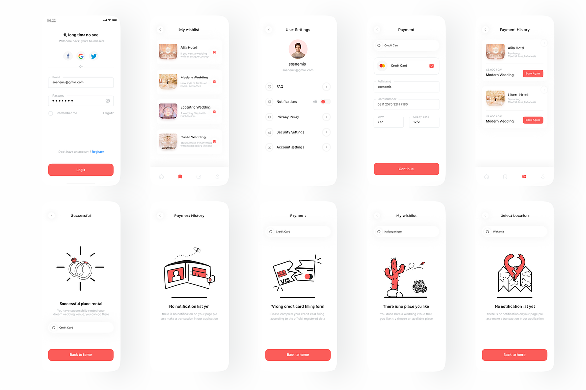 Bebojoan - UI Kit Wedding Mobile, an UI Kit Template by Korsa Agency (Photo 5 of 6)