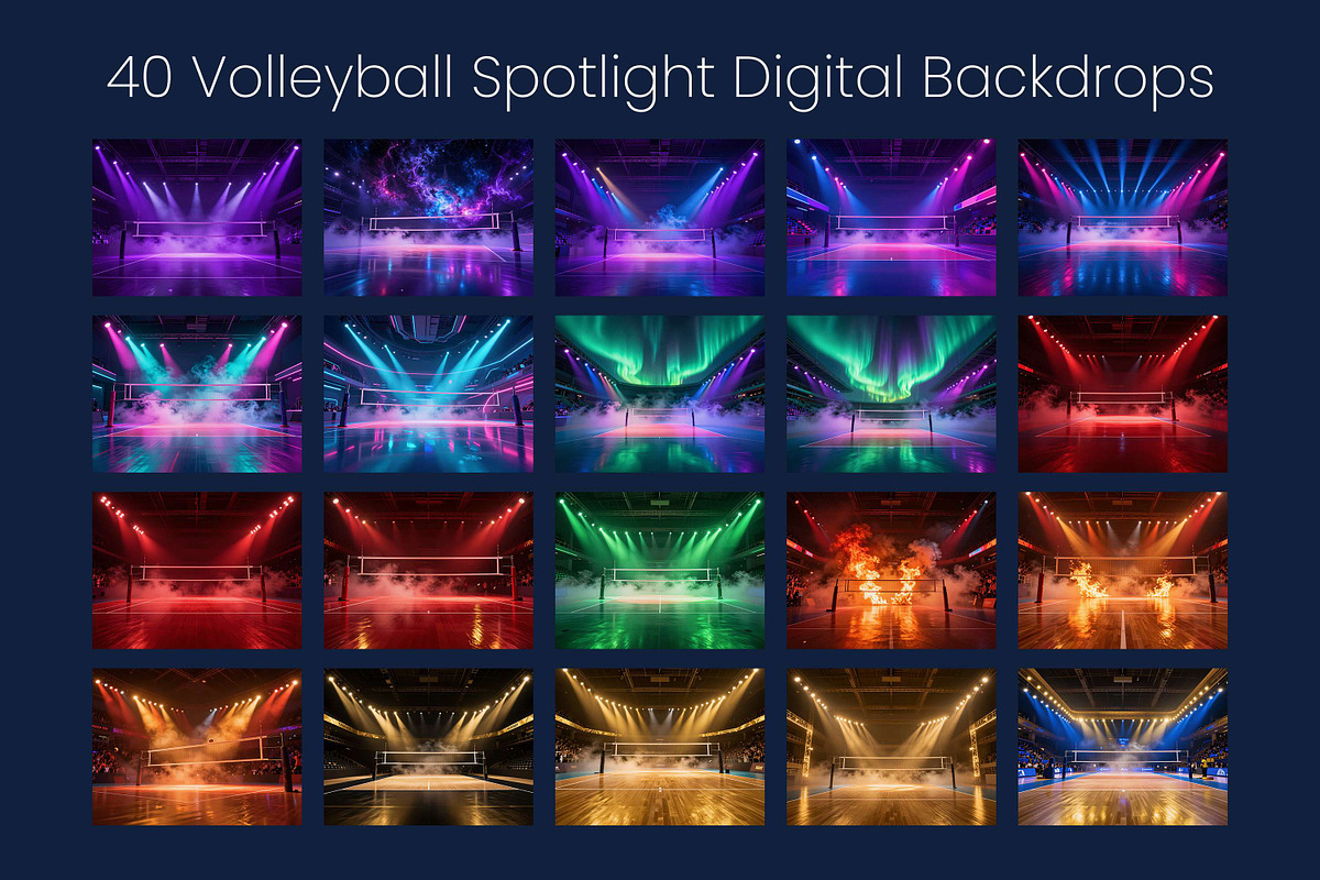 Volleyball Spotlight Backdrops, a Background Graphic by 3Motional (Photo 9 of 15)