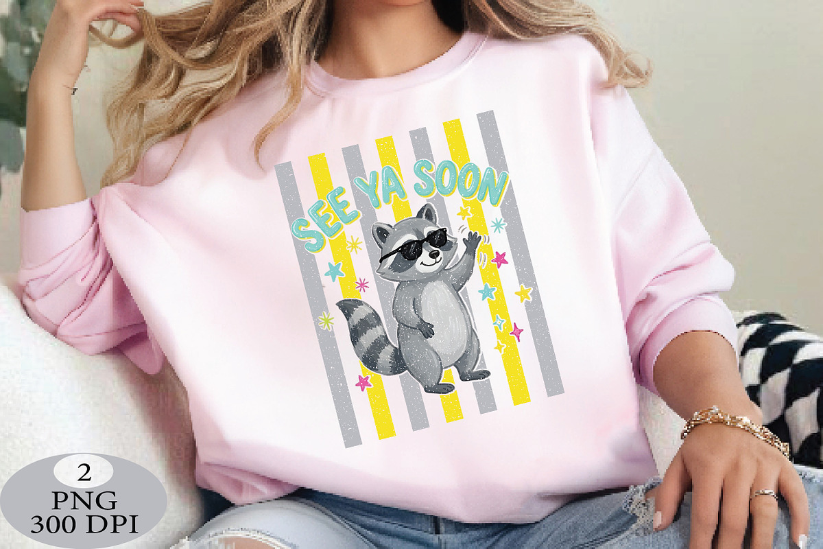Striped See Ya Soon Funny Raccoon P, an Illustration by Daily.Designs (Photo 4 of 5)