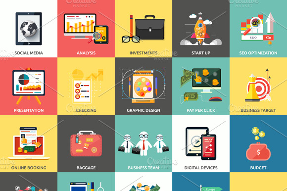 Set Of Business Concepts Icons