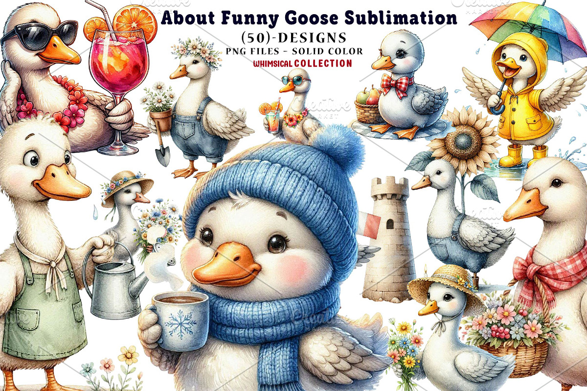 About Funny Goose Sublimation, a Seasonal Illustration by CreationArt (Photo 1 of 7)
