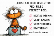 Whimsical Valentine Cat Clipart, an Illustration by Libby Wishes (Thumbnail 6 of 7)