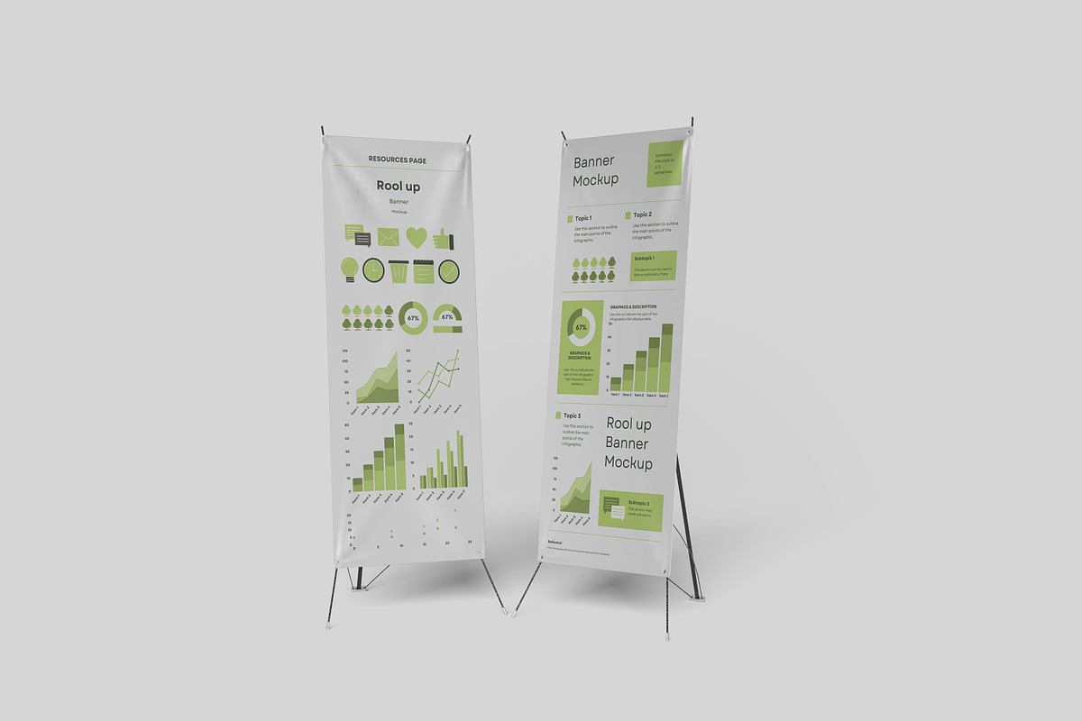Rool up Banner Mockup, a Books & Magazine Mockup by mahhyud (Photo 3 of 11)