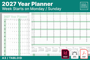 Year Planner 2027 (YP025-27-R)