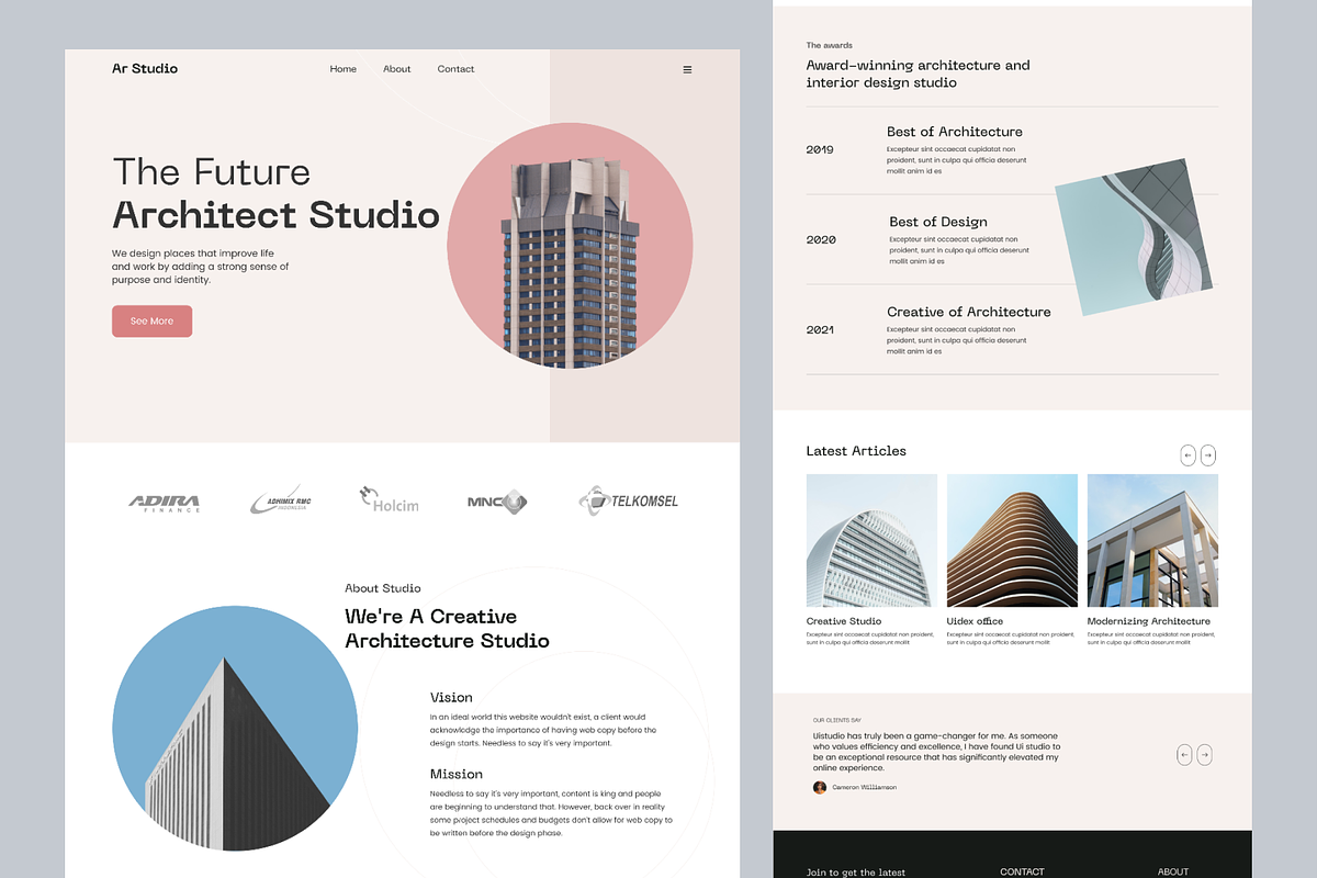 Architectural Agency Landing Page, a Landing Page Template by UiDex (Photo 2 of 4)