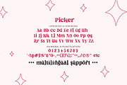 Picker - Festive and Cute Serif Font, a Serif Font by Airotype (Thumbnail 9 of 10)
