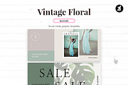 Vintage floral social media template, a Social Media Template by Chanut is industries (Thumbnail 8 of 11)