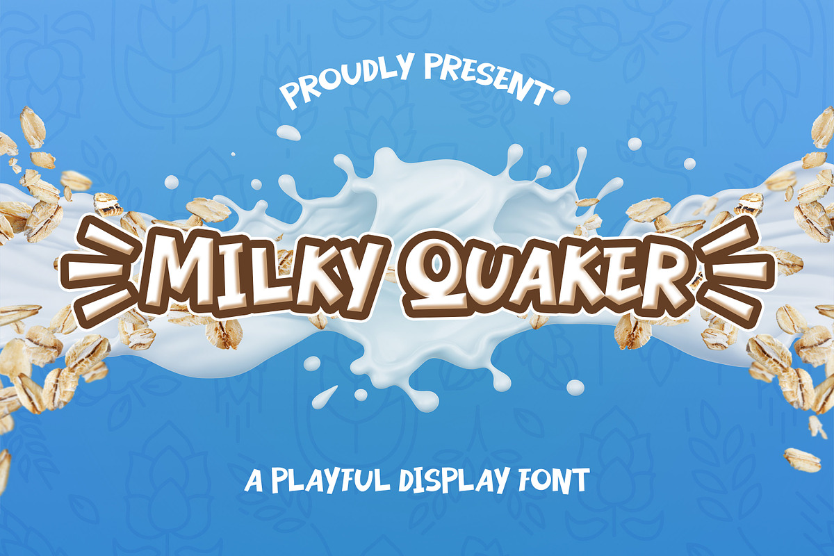 Milky Quaker - Playful Display Font, a Font by Almarkhatype (Photo 1 of 10)