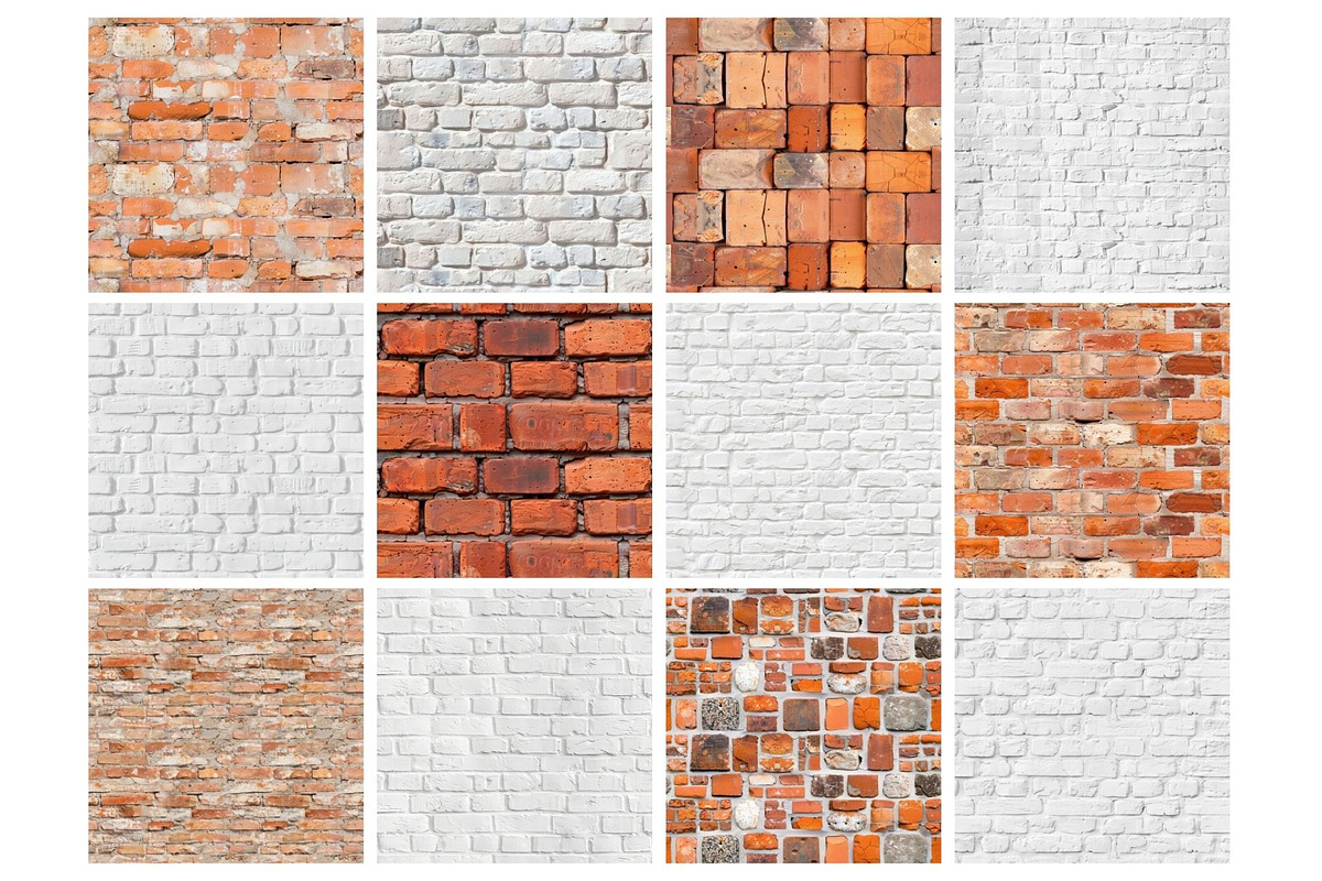 Brick Walls Seamless, an Illustration by Mashimara (Photo 2 of 3)