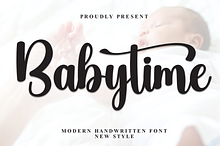 Babytime | Script Font