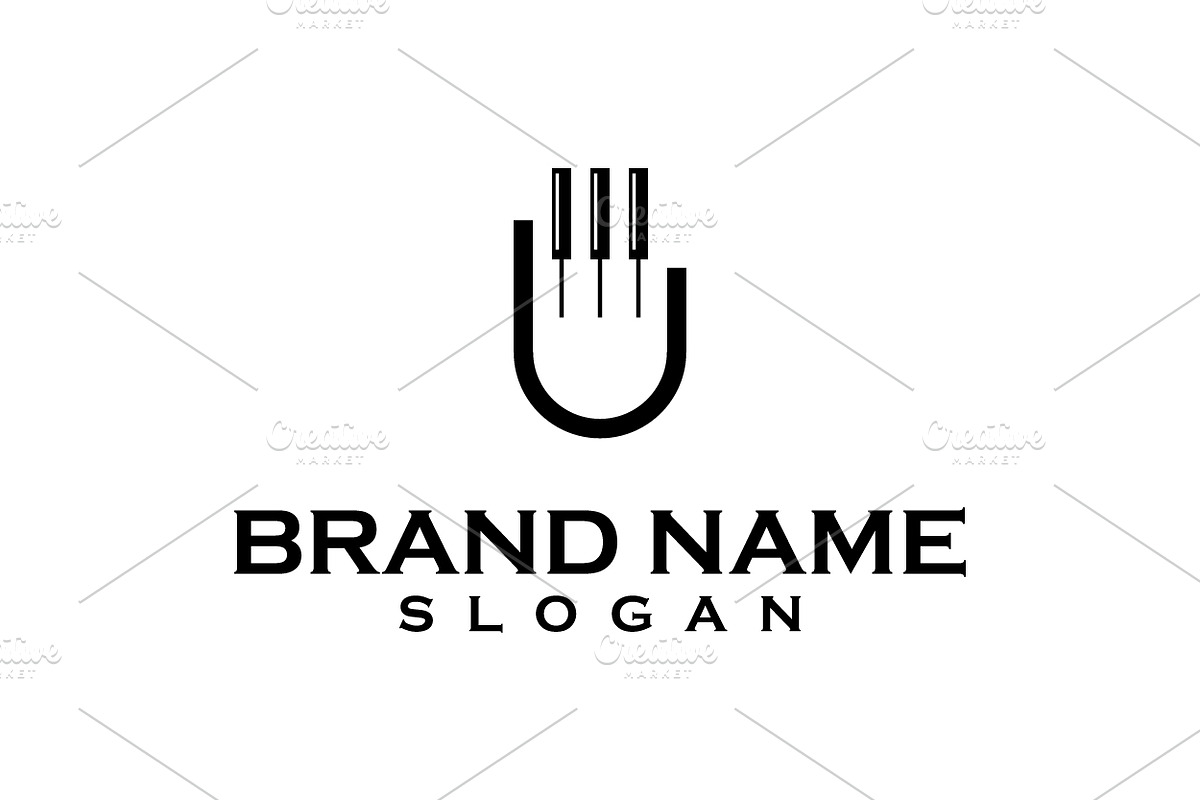 Fingers piano logo design template, an Object Graphic by nicemorning (Photo 1 of 3)