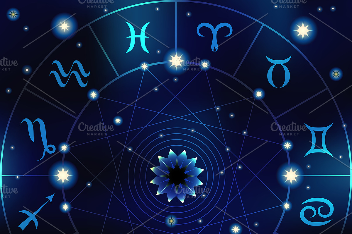 Astrology set. Seamless patterns., an Object Illustration by tkdesign (Photo 2 of 10)