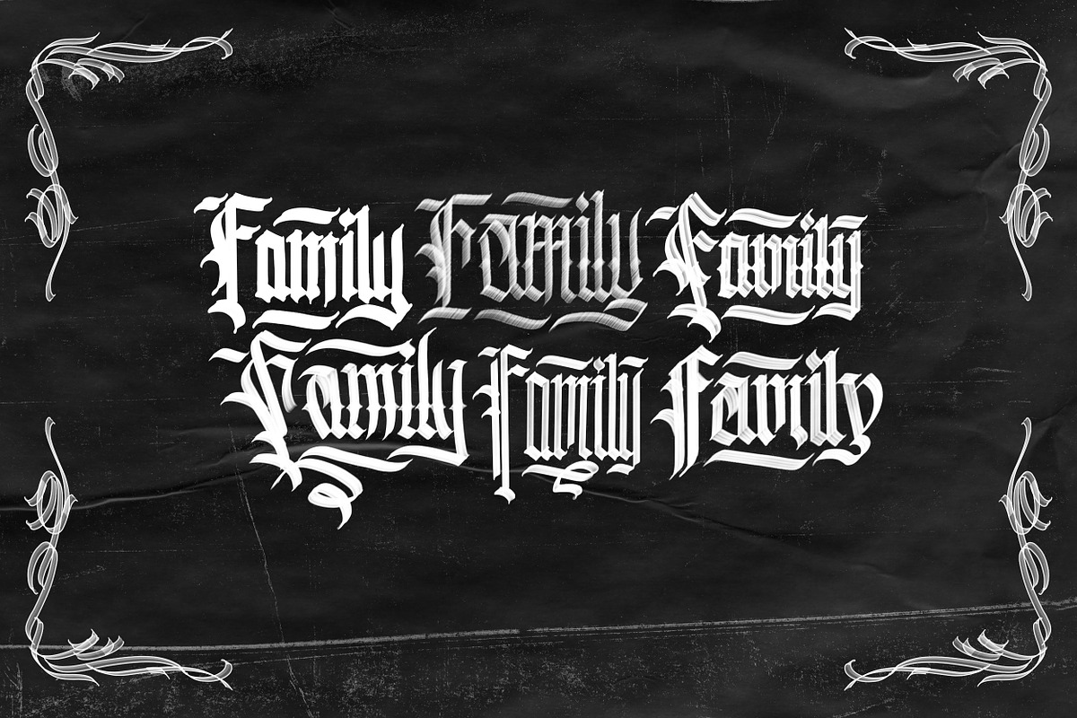 Blackletter brush - Procreate, a Brush Add-On by AspekHndz (Photo 5 of 6)