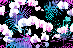 13 Tropical Night Seamless Patterns