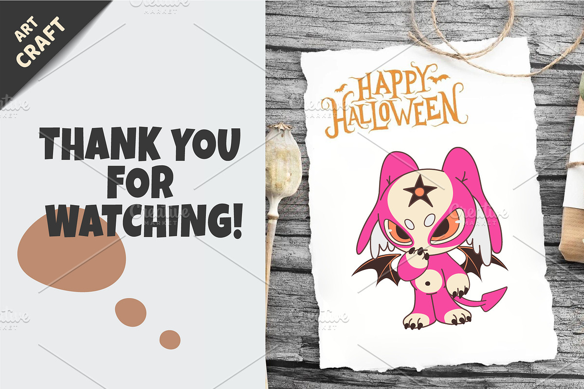 Chibi animals 10 Halloween. Tshirt., an Animal Illustration by KENO Mascots (Photo 4 of 4)