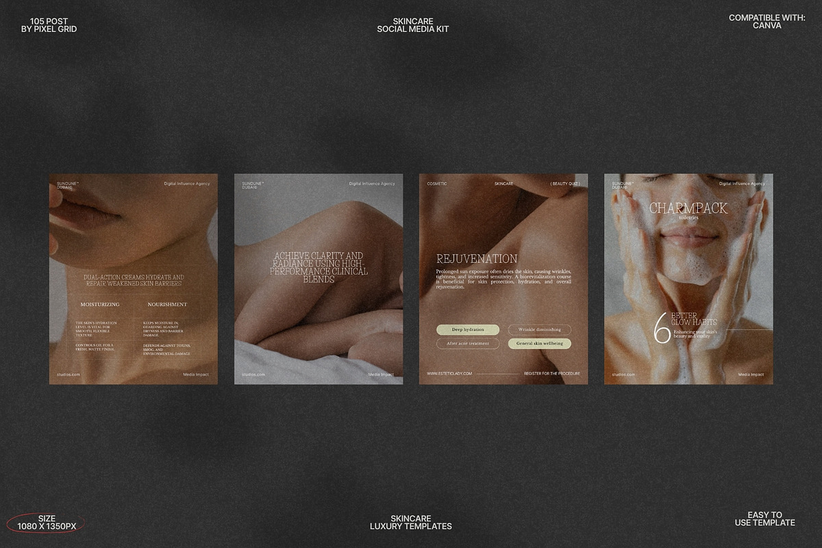 Soft Skincare Canva Post Bundle preview 5