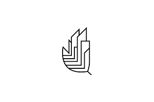 Minimalist Building Nature Logo