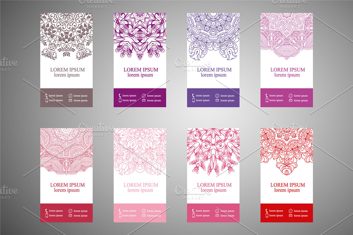 Set of banners with ethnic ornaments, a Pattern Graphic by BEZIL-ART (Photo 2 of 2)
