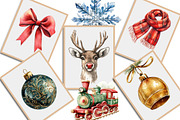 Vintage Christmas Elements Clipart, an Illustration by Creative Art (Thumbnail 8 of 10)