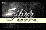 24 Styles - Silver Collection, a Layer Style Add-On by Designer Essentials (Thumbnail 1 of 2)