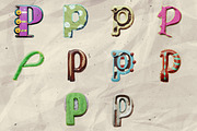 260 Stylized Alphabets (for collage), an Object Graphic by Megan Aili Designs (Thumbnail 17 of 28)
