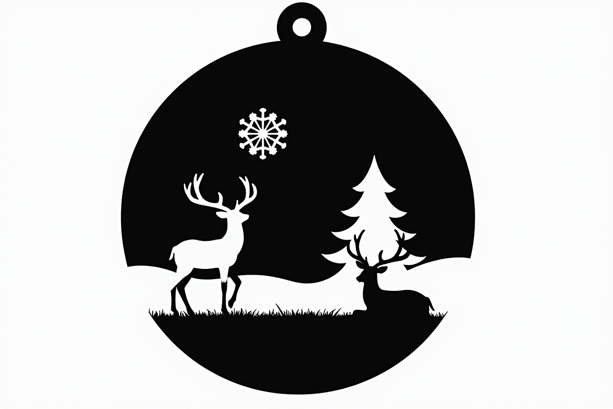 Christmas Laser Cut Ornament Bundle, a Graphic by musafir_fashion (Photo 2 of 14)
