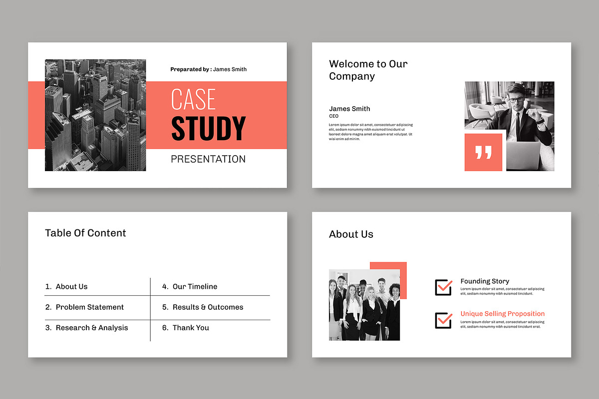 Modern Case Study Presentation, a Presentation Template by Mighty-Slide (Photo 2 of 5)