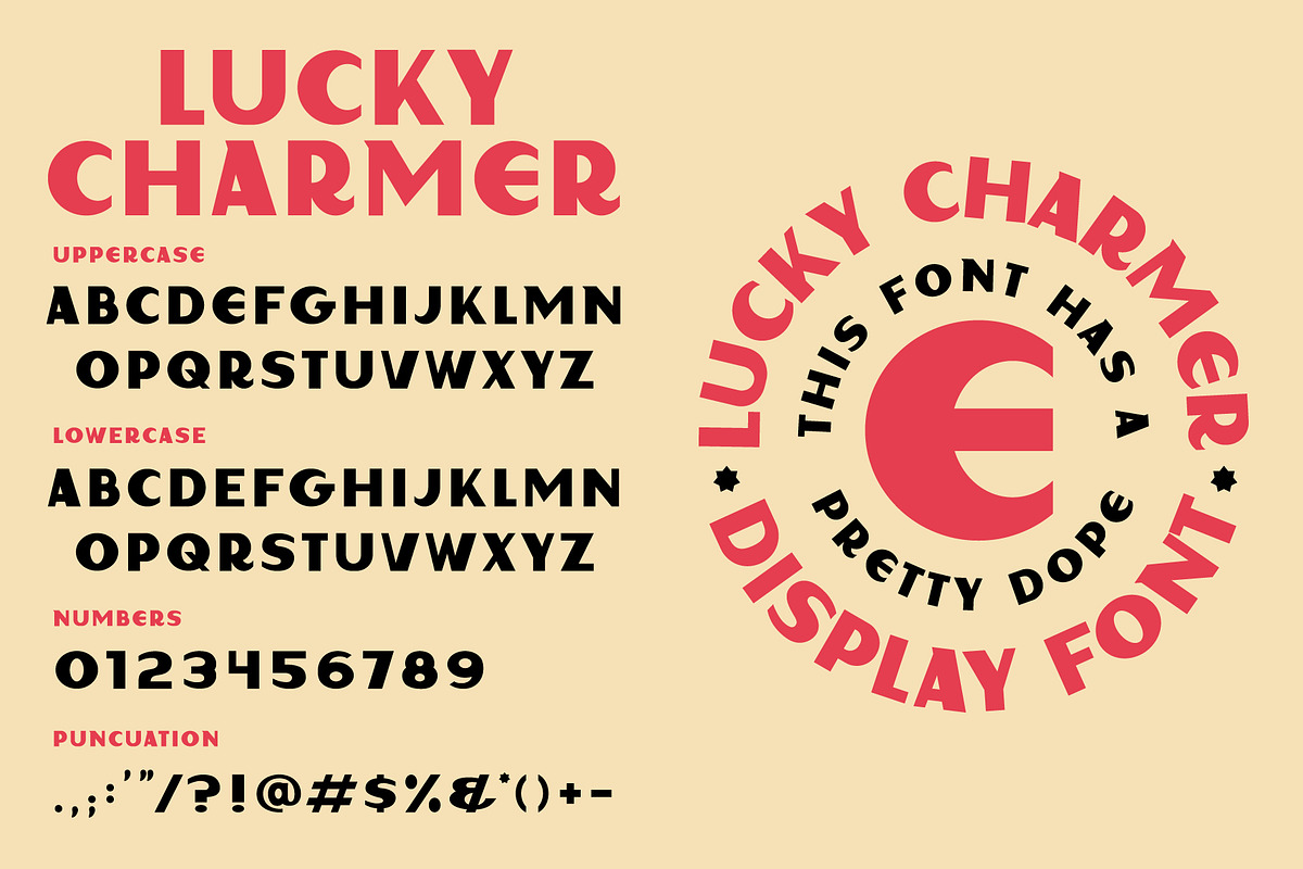 Lucky Charmer Display Font, a Font by Brethrendesignco (Photo 2 of 4)