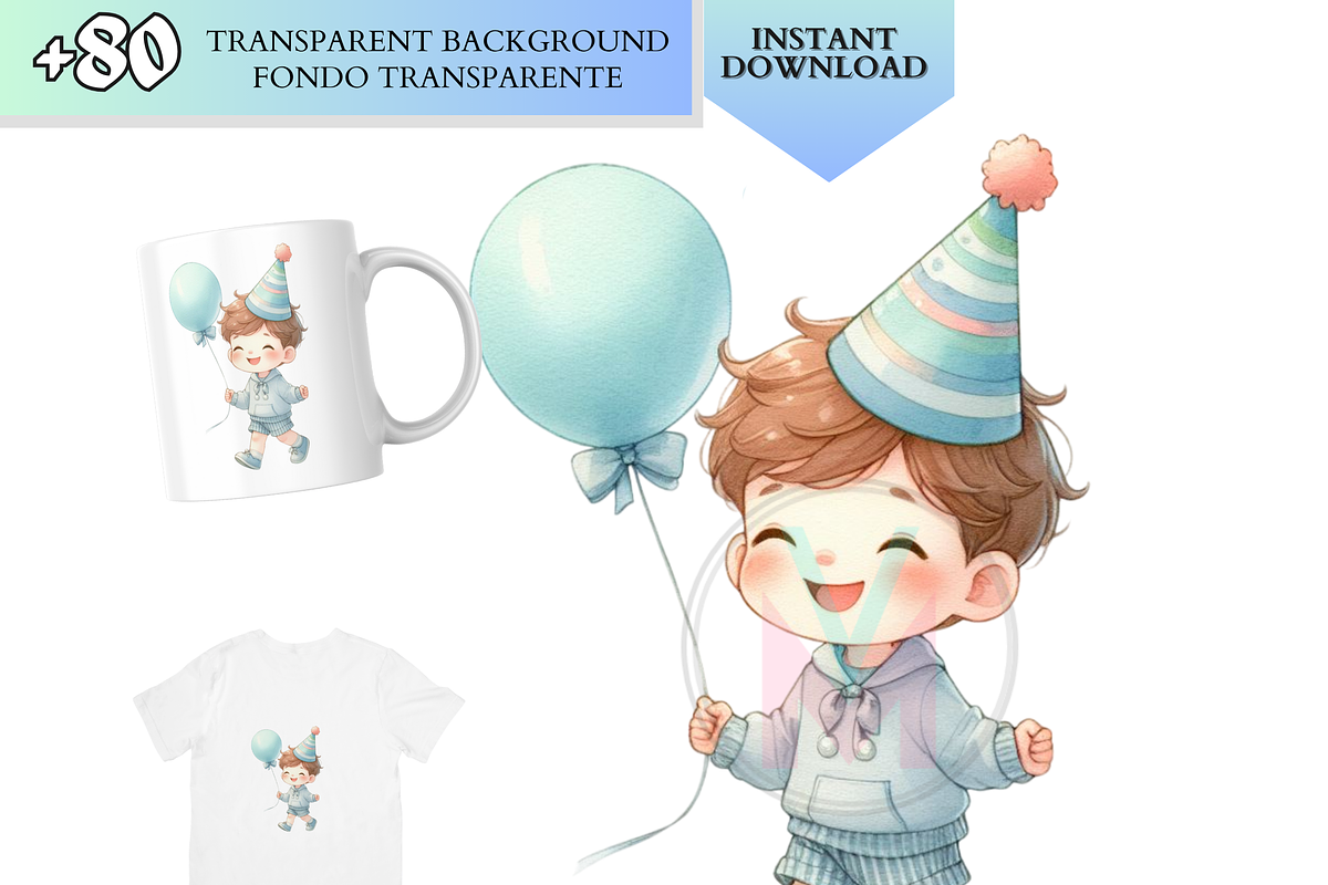 Blue Birthday png Baby Boys Party, a Person Illustration by VM PARTYS  BY TAIRUMA (Photo 2 of 10)