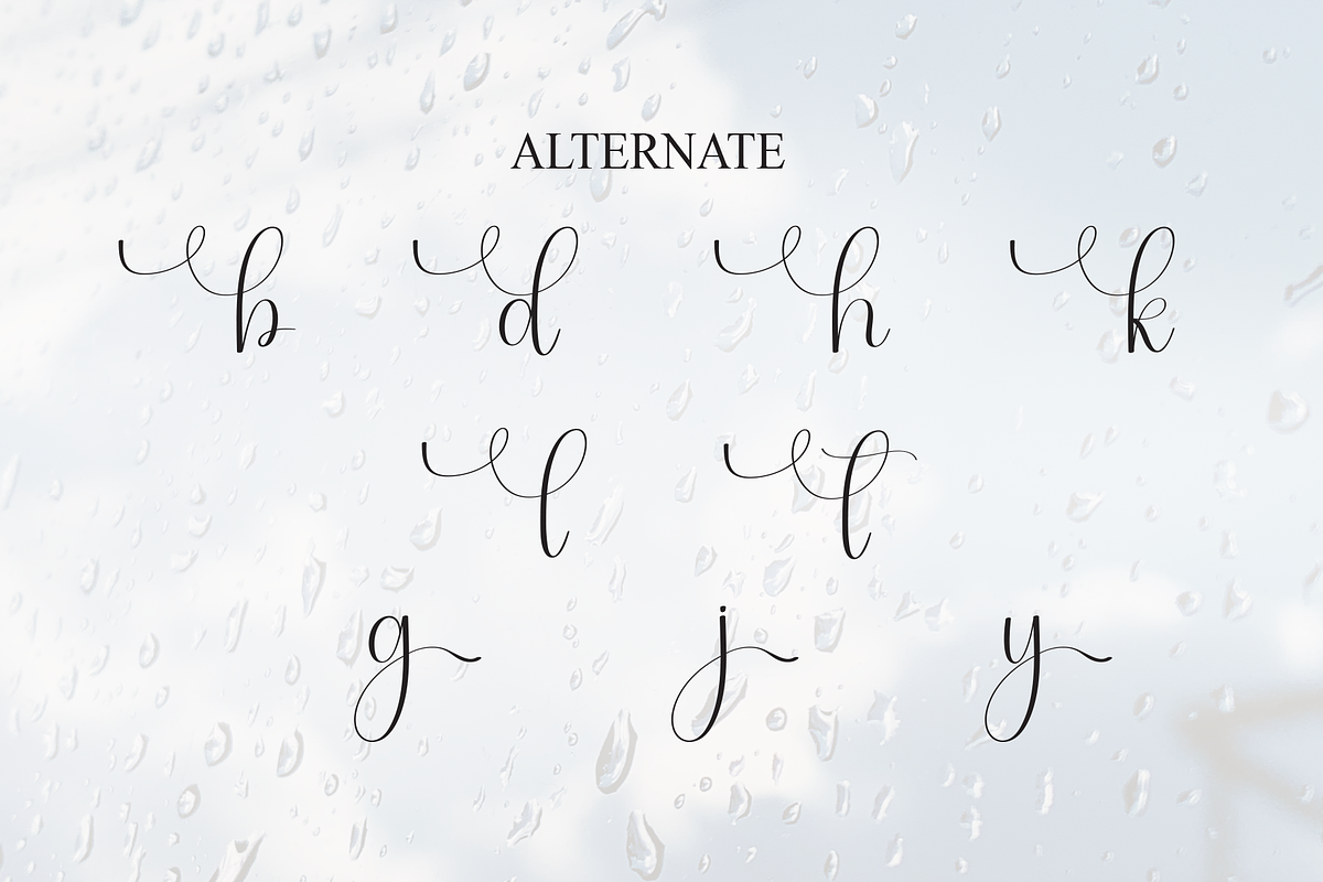 Rainday | Script Font, a Handwritten Font by Scratchones (Photo 8 of 9)