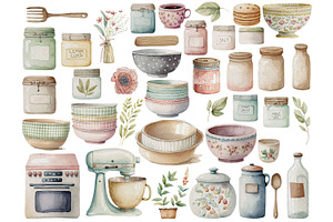 Farmhouse Baking Clipart Collection