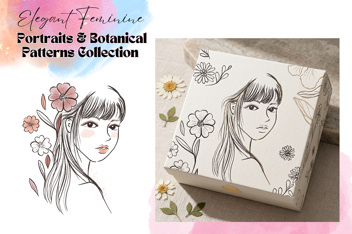 Elegant Feminine & Botanical, a Person Illustration by AMMi (Photo 3 of 12)
