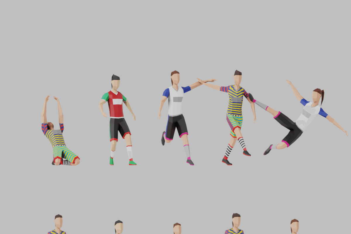 Football Women, a Characters & Person 3D Model by Studio Ochi (Photo 3 of 10)