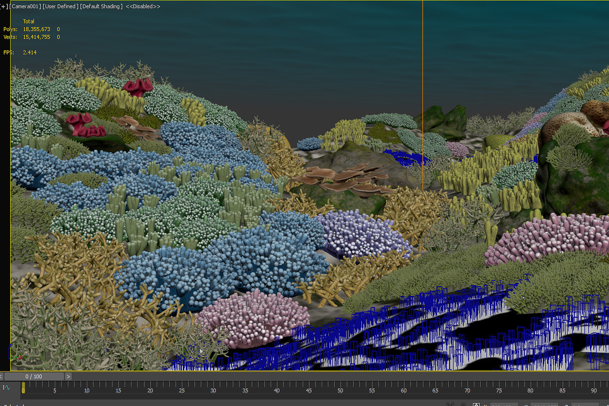 3D Cartoon Underwater Coral Reef Hab, an Environmental 3D Model by NOMODOL (Photo 17 of 24)