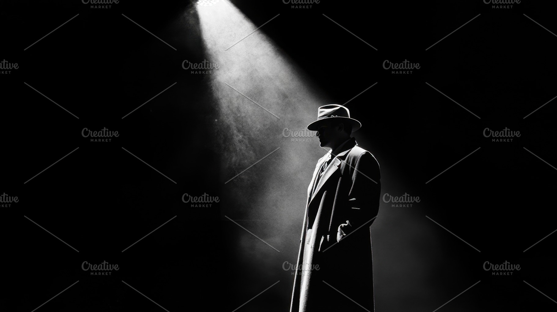 Detectives silhouette in light, a Photo by Beautiful things