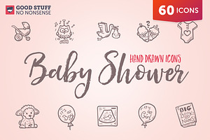 Baby Shower - Hand Drawn Icons